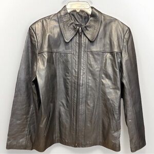Neri México Faux Leather Black Jacket Womens Size Small #5441
